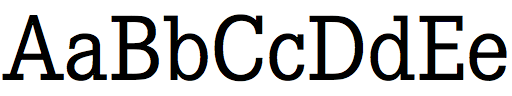 Character widths-Styles xxx