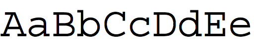 Fixed Width-Serif