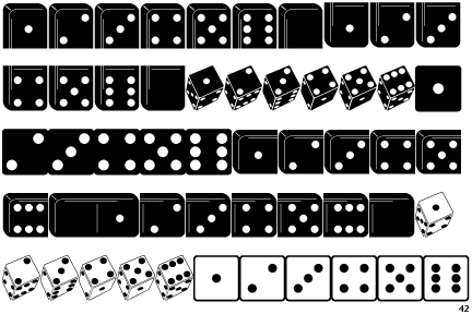 Linotype Game Pi Dice Dominoes