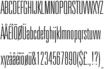 Univers Thin Ultra Condensed
