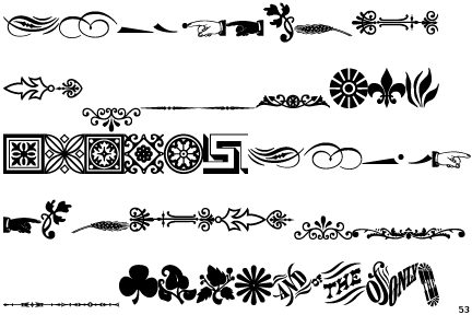 Adobe Wood Type Ornaments 2