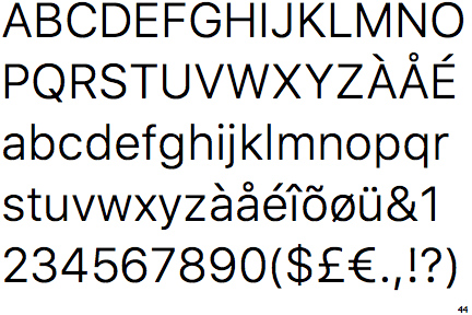San Francisco UI Text Light