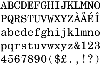 Century Schoolbook Monospace