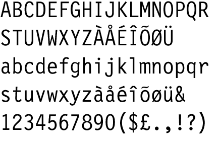 Letter Gothic 12 Pitch