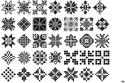 Swiss Folk Ornaments Geometric