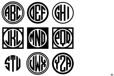 Circle Monograms Three White
