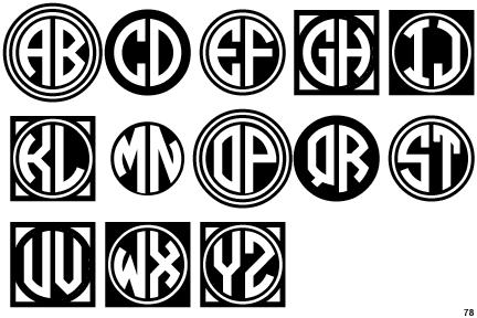 Circle Monograms Two Black