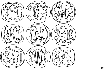 Vine Monograms Open