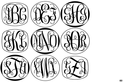 Vine Monograms Solid