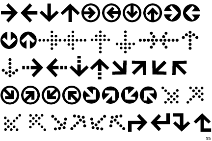 ITC Officina Display Arrows