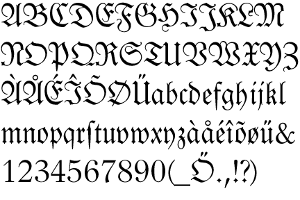 Luthersche Fraktur DFR