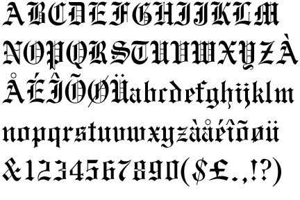 Monotype Engravers Old English