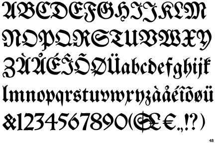Fraktur Typeface