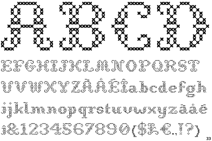 Fontscape Home > Simulation > Needlework > Decorative