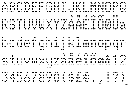 microsoft word font dot matrix