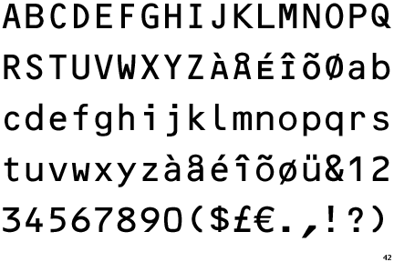 OCR-B Letterpress