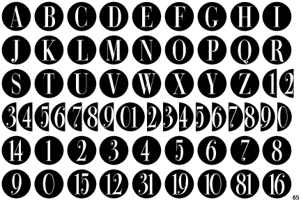 Bullet Numbers Bodoni Cond Neg