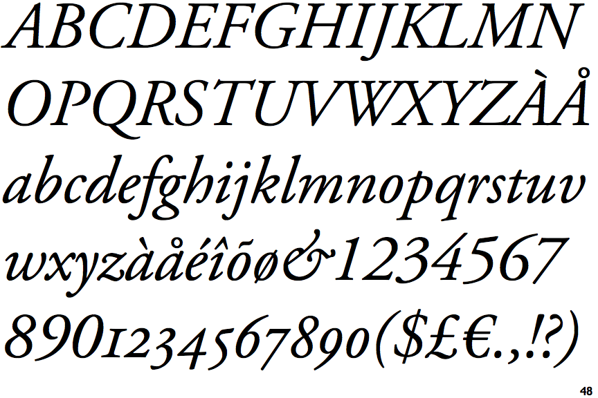 Adobe Garamond Italic
