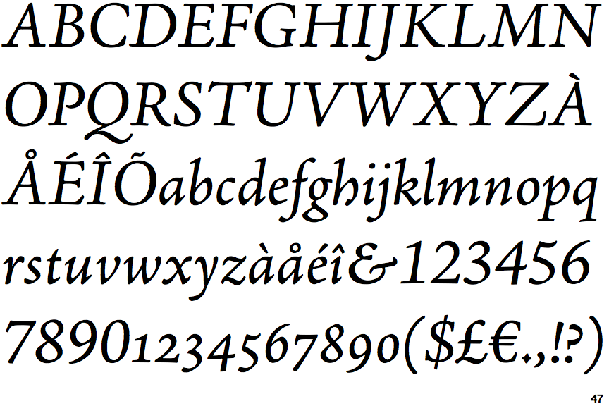 Adobe Jenson Italic