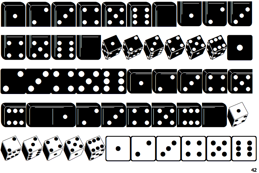 Linotype Game Pi Dice Dominoes