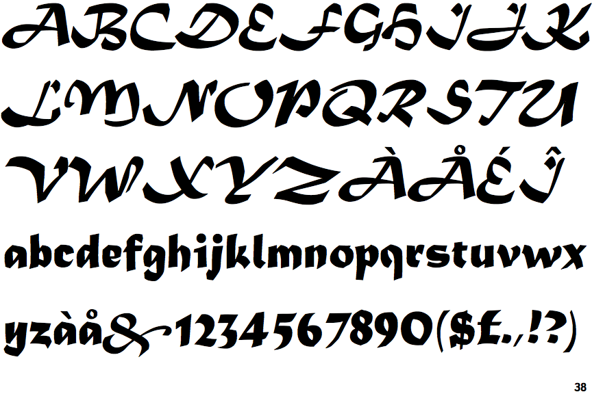 Matura Script Capitals