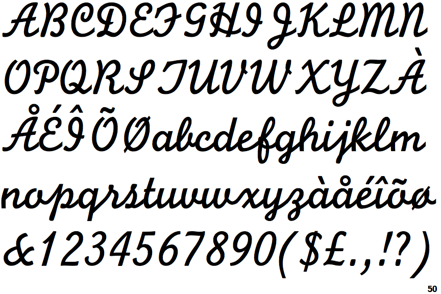 Monoline Script