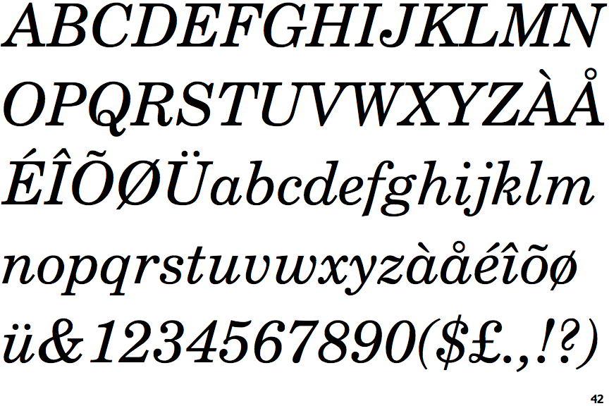 New Century Schoolbook Italic