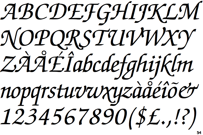 ITC Zapf Chancery Italic