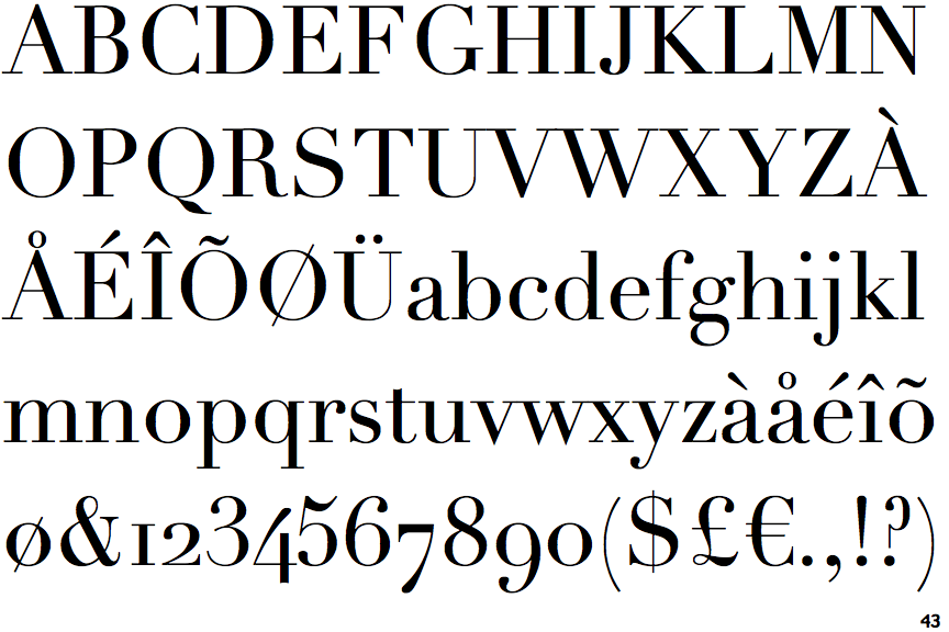 Fontscape Home > Classification > Serif > Didone > Didot style