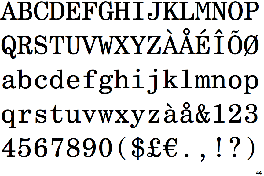 Century Schoolbook Monospace