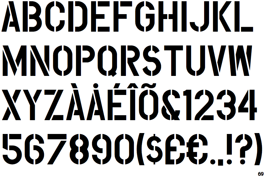Fontscape > Appearance > Stencil > Sans-serif