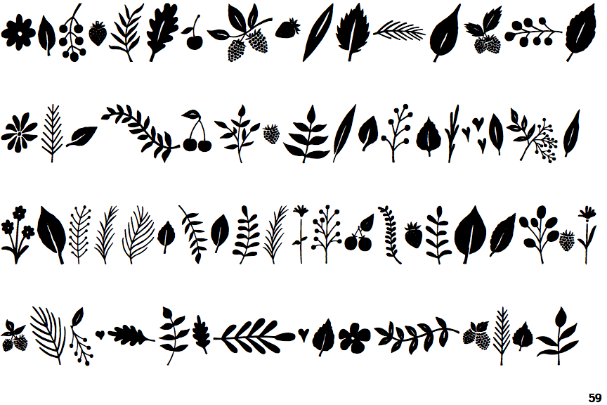 Mulberry Script Ornaments