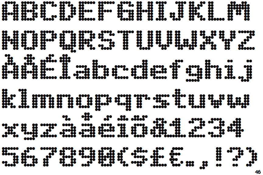 microsoft word font dot matrix