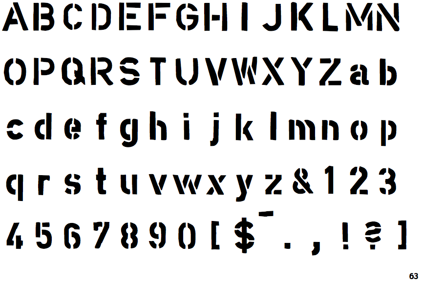 Fontscape Home > Appearance > Stencil > Sans-serif