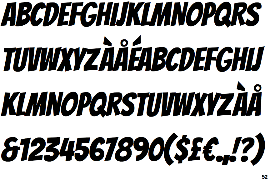 Comic book free font