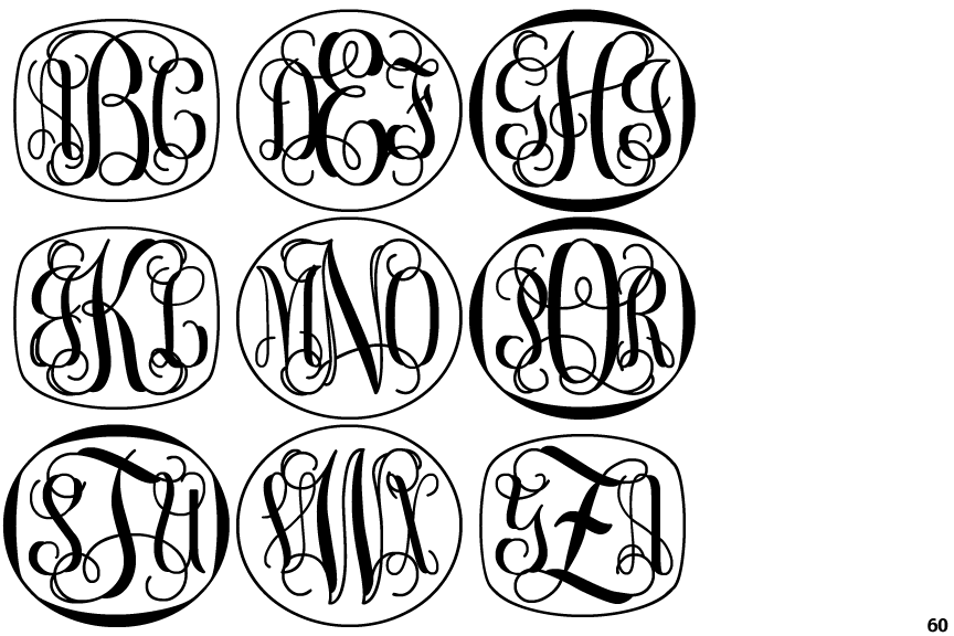 Vine Monograms Solid