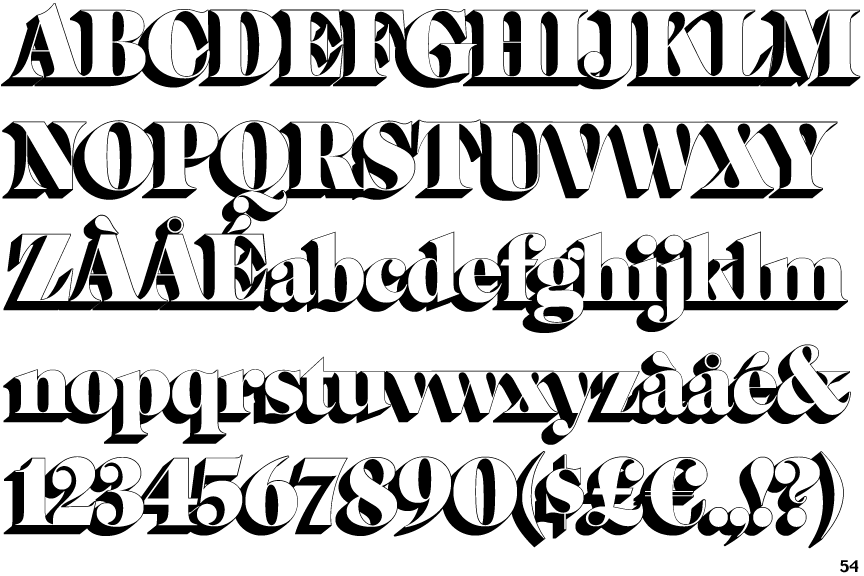 PL Benguiat Caslon Shadow