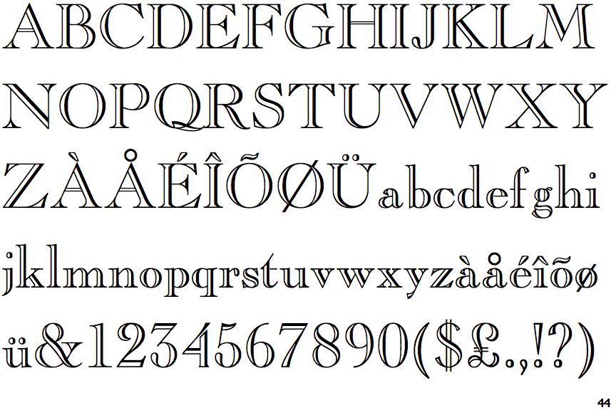 Caslon Open Face (ICG)