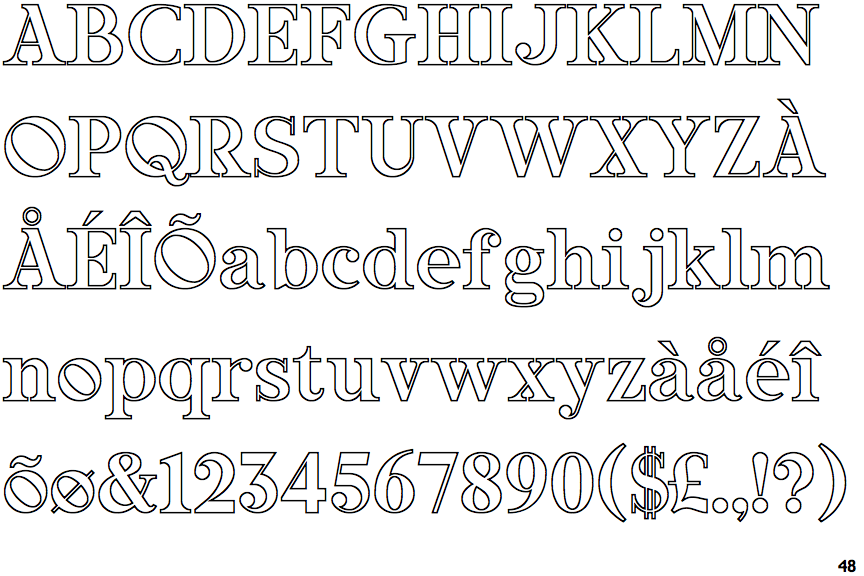 Rubino Serif Outline