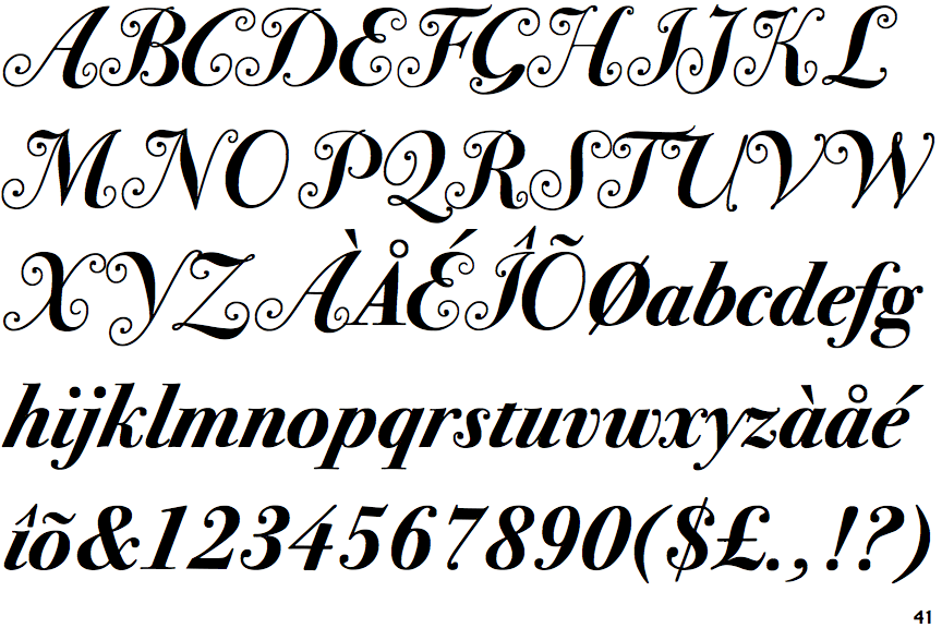 ITC Bodoni Seventy-Two Swash