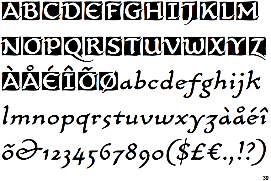 Linotype Carlin Script Initials