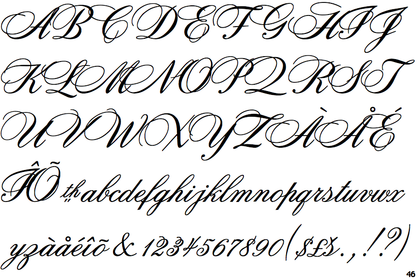 Copperplate Handwriting