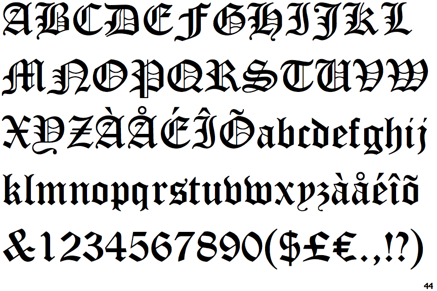 black letter calligraphy