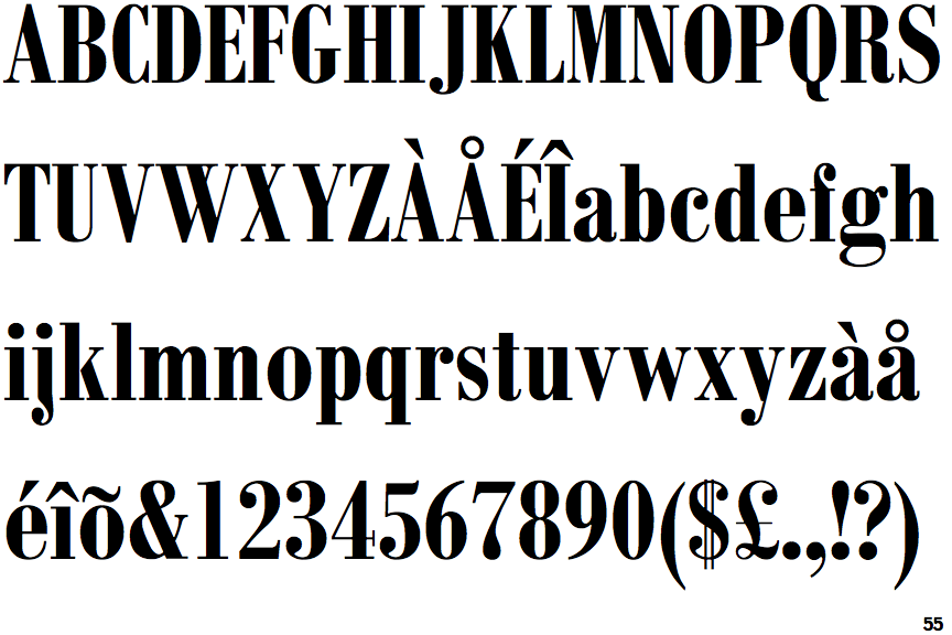 Monotype Bodoni Condensed