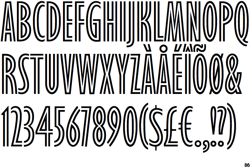 Gill Sans Nova Inline Condensed