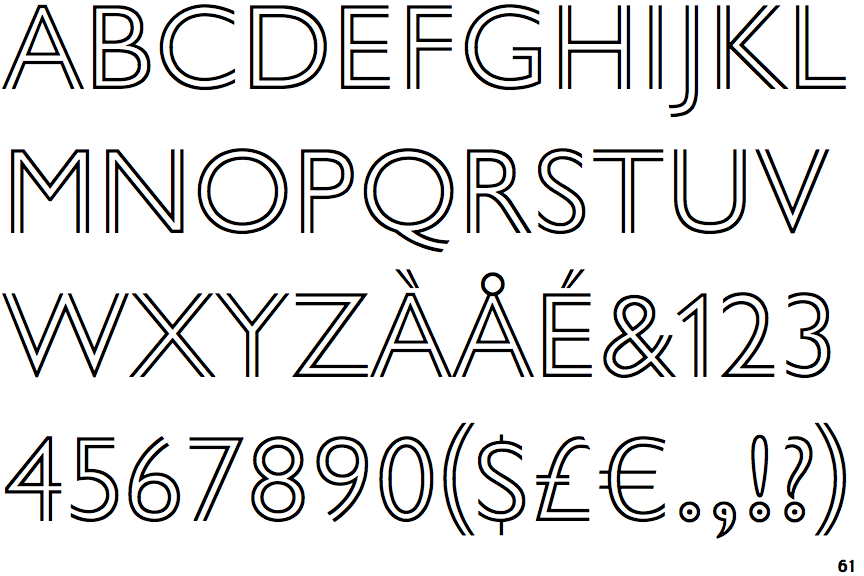 Gill Sans Nova Inline Extra Light