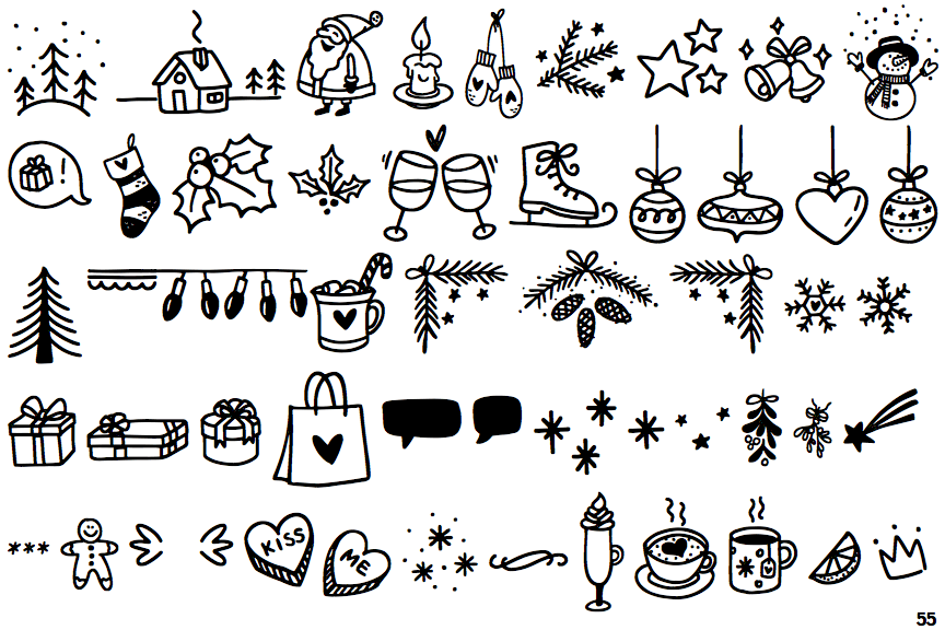 Dreaming Outloud Sans Christmas Doodles