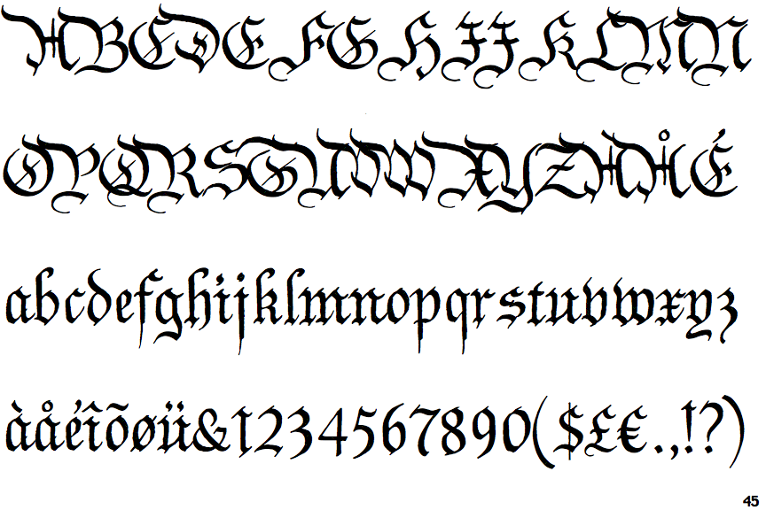 P22 Declaration Blackletter