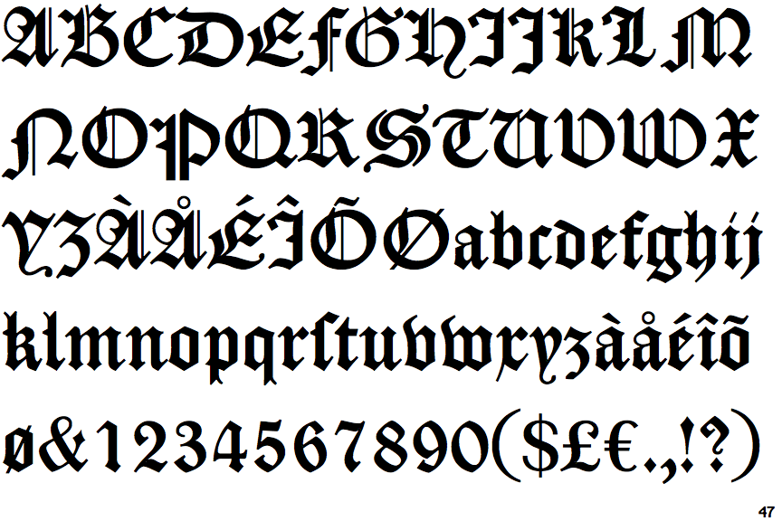 Caslon Gotisch