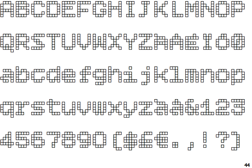 Bitcount Grid Single Line Square